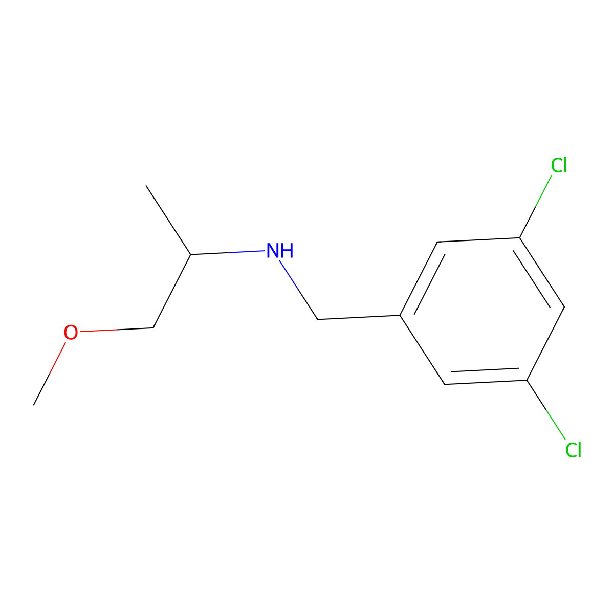 [(3,5-Dichlorophenyl)methyl](1-methoxypropan-2-yl)amine molecular structure, CAS 1178046-37-1