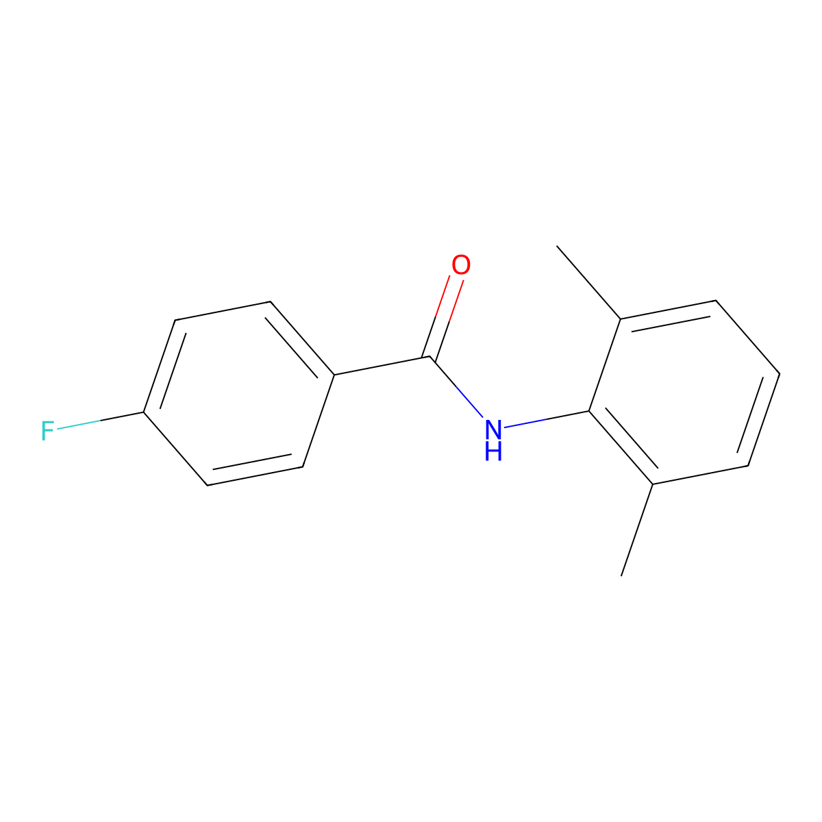 N-(2,6-Dimethylphenyl)-4-fluorobenzamide molecular structure, CAS 117805-18-2