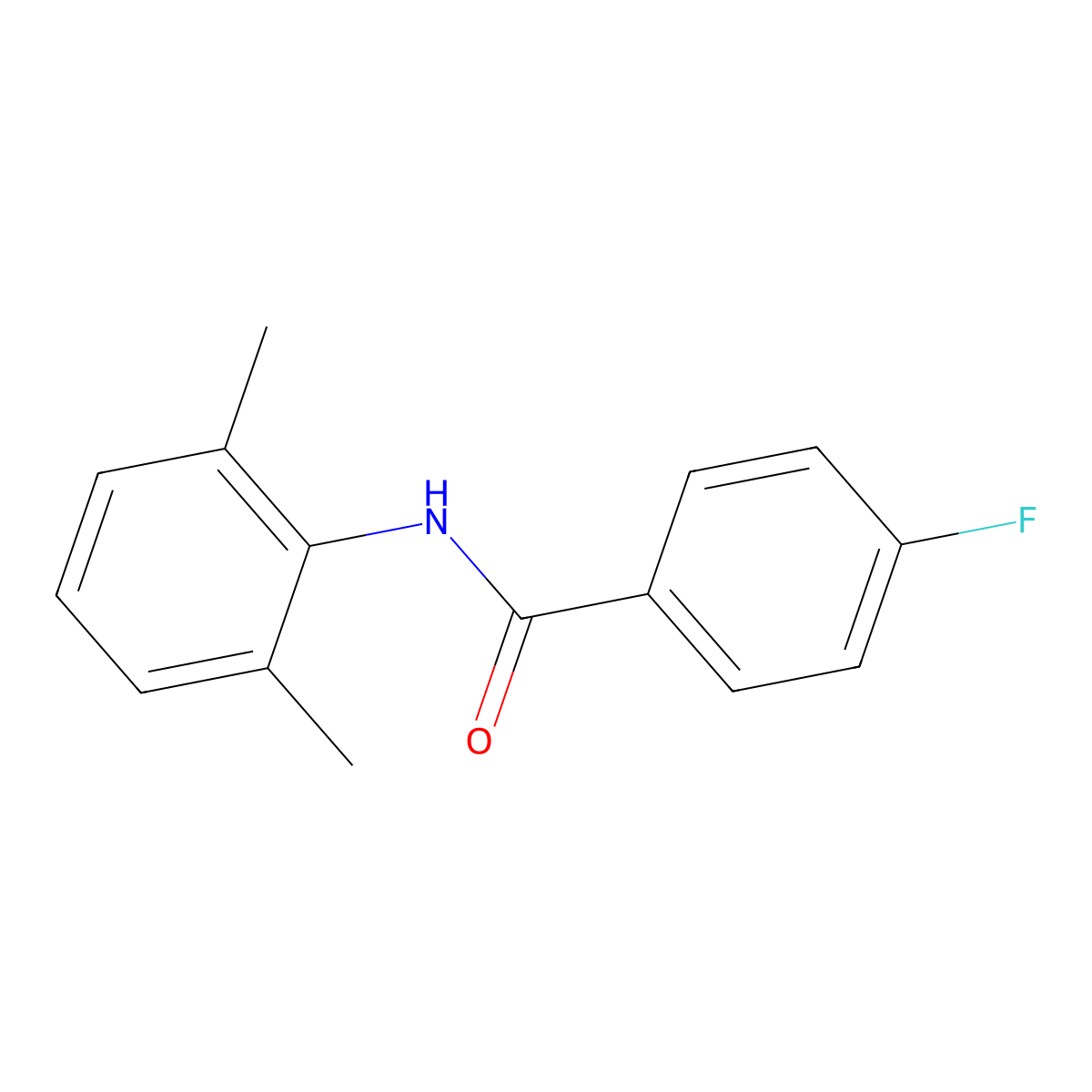 N-(2,6-Dimethylphenyl)-4-fluorobenzamide molecular structure, CAS 117805-18-2