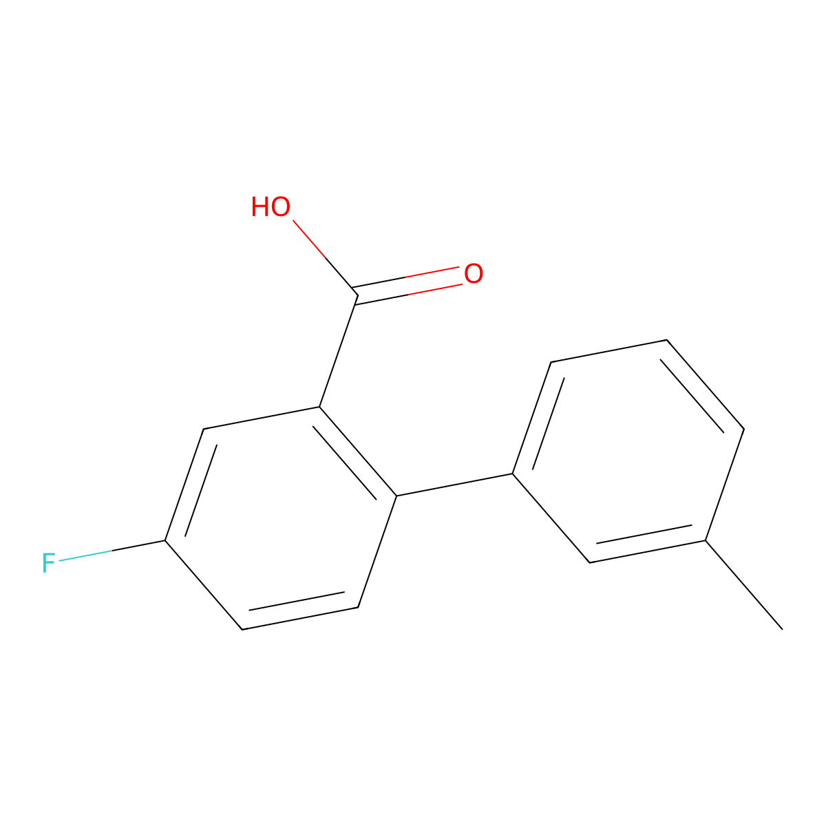 5-Fluoro-2-(3-methylphenyl)benzoic acid molecular structure, CAS 1178051-11-0