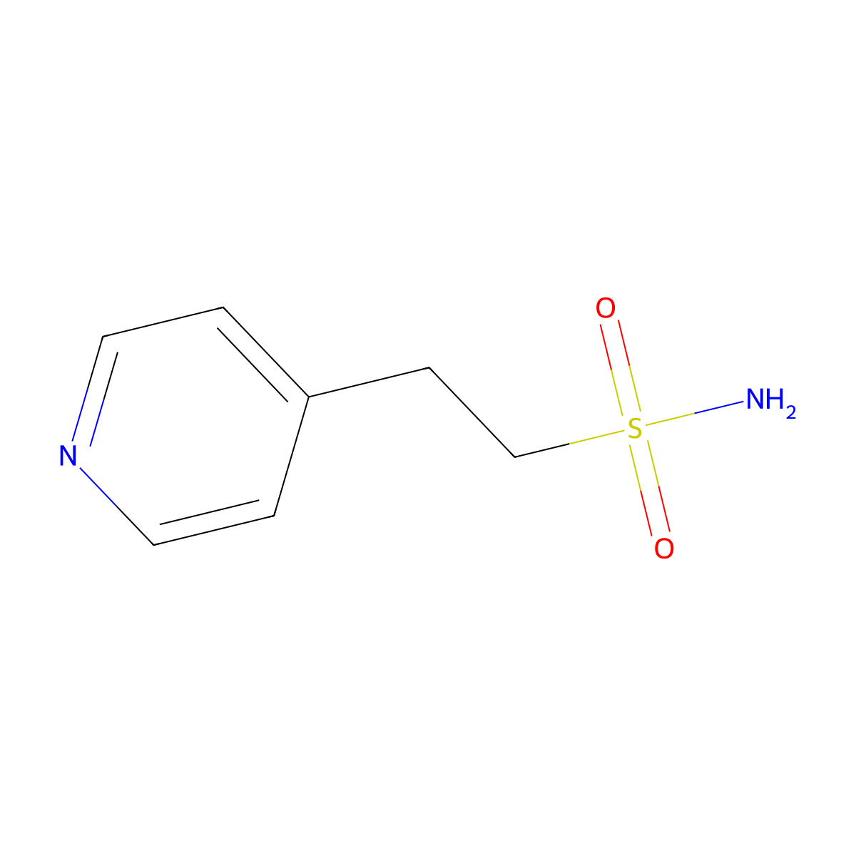 2-(Pyridin-4-yl)ethane-1-sulfonamide molecular structure, CAS 1178052-43-1