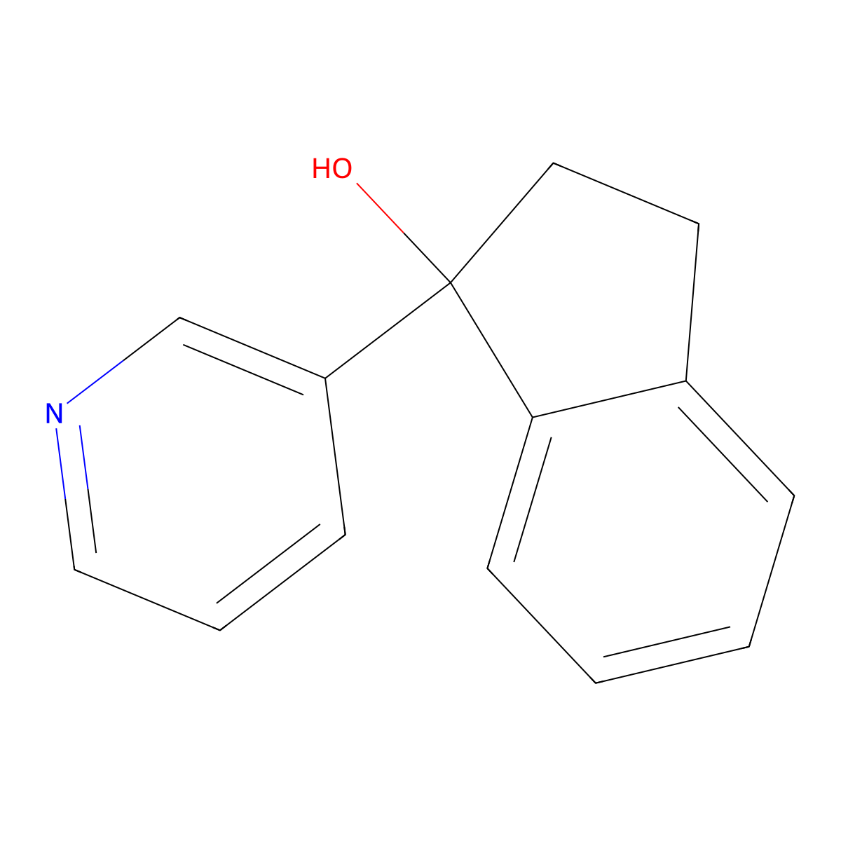 1-(Pyridin-3-yl)-2,3-dihydro-1H-inden-1-ol molecular structure, CAS 1178052-96-4