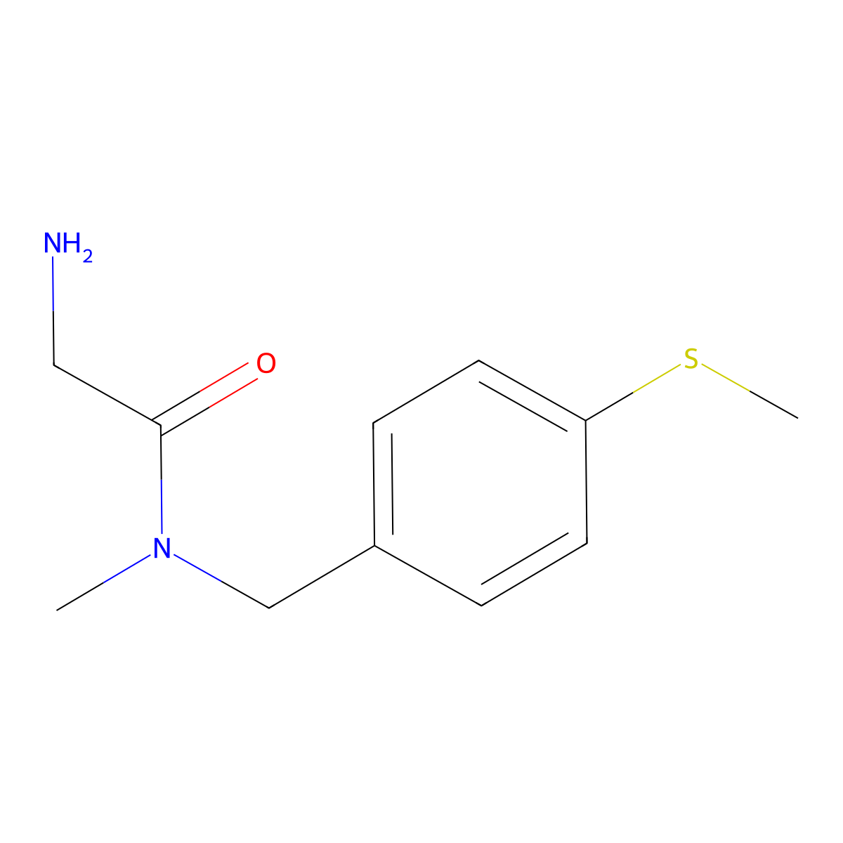 2-Amino-N-methyl-N-(4-methylsulfanyl-benzyl)-acetamide molecular structure, CAS 1178053-68-3