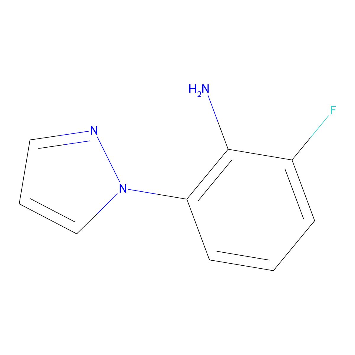 2-fluoro-6-(1H-pyrazol-1-yl)aniline molecular structure, CAS 1178057-79-8