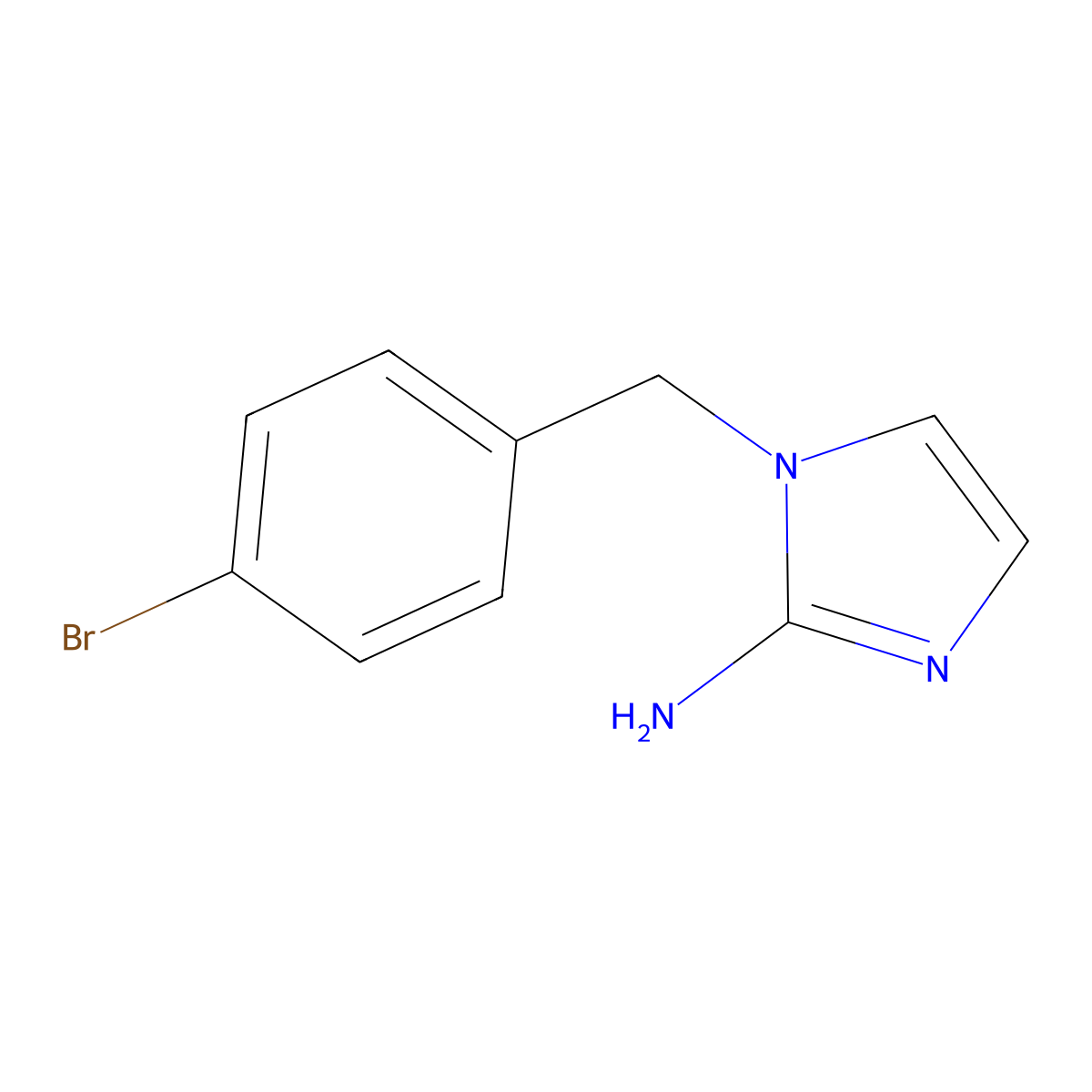 1-(4-Bromobenzyl)-1H-imidazol-2-amine molecular structure, CAS 1178060-10-0