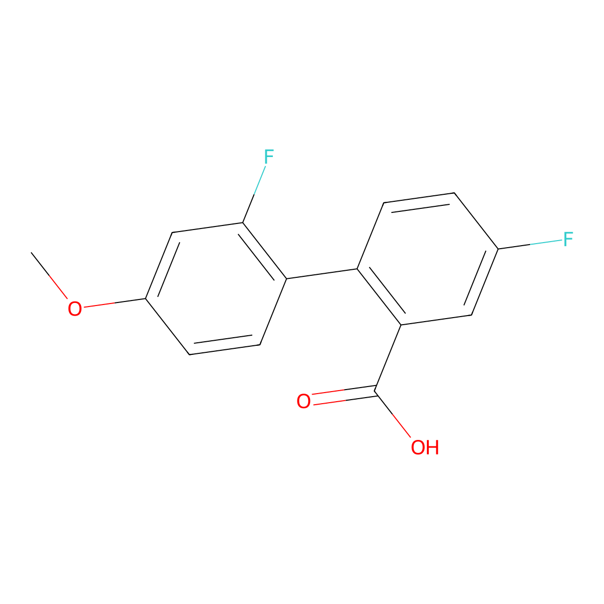5-Fluoro-2-(2-fluoro-4-methoxyphenyl)benzoic acid molecular structure, CAS 1178061-38-5