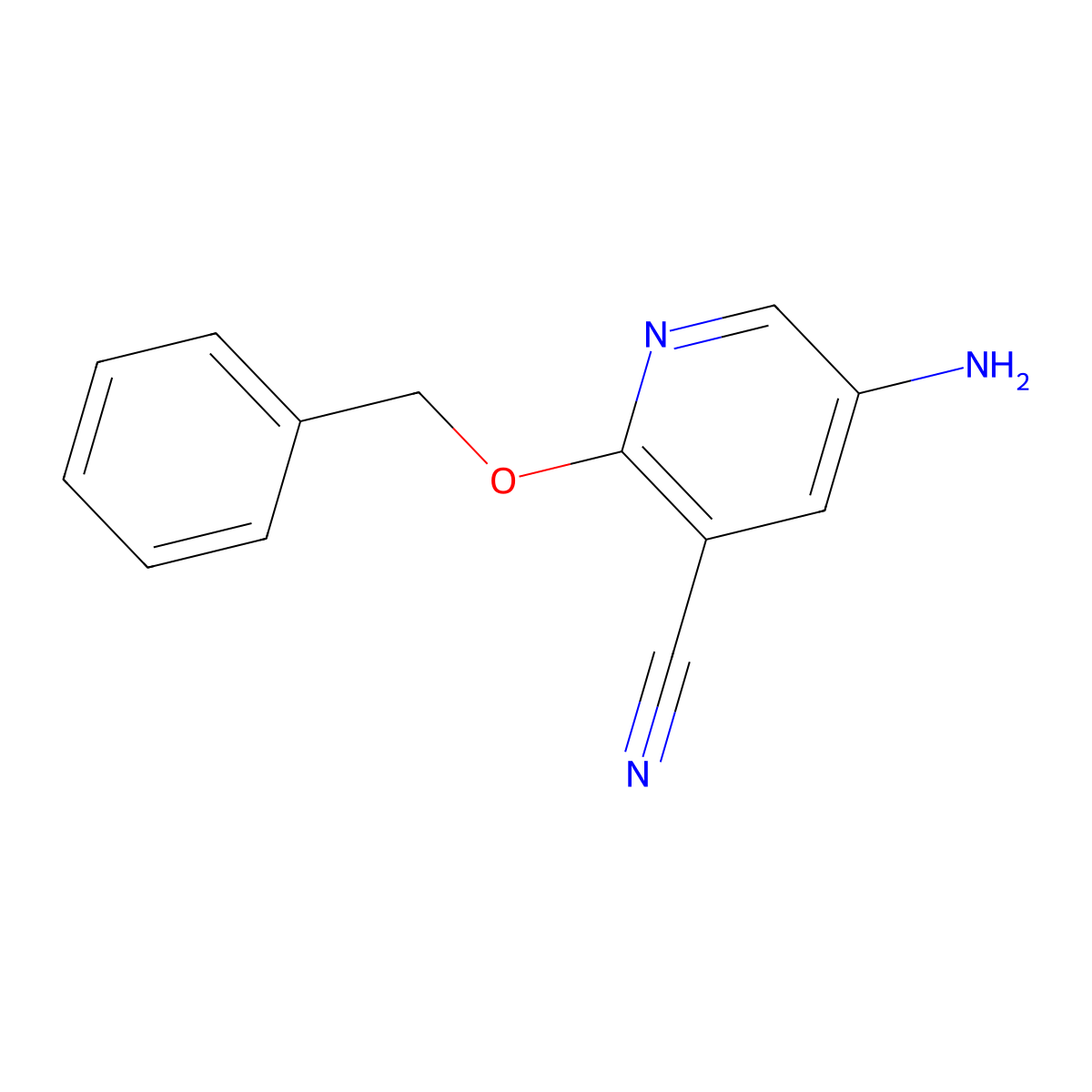 5-Amino-2-(benzyloxy)pyridine-3-carbonitrile molecular structure, CAS 1178064-27-1