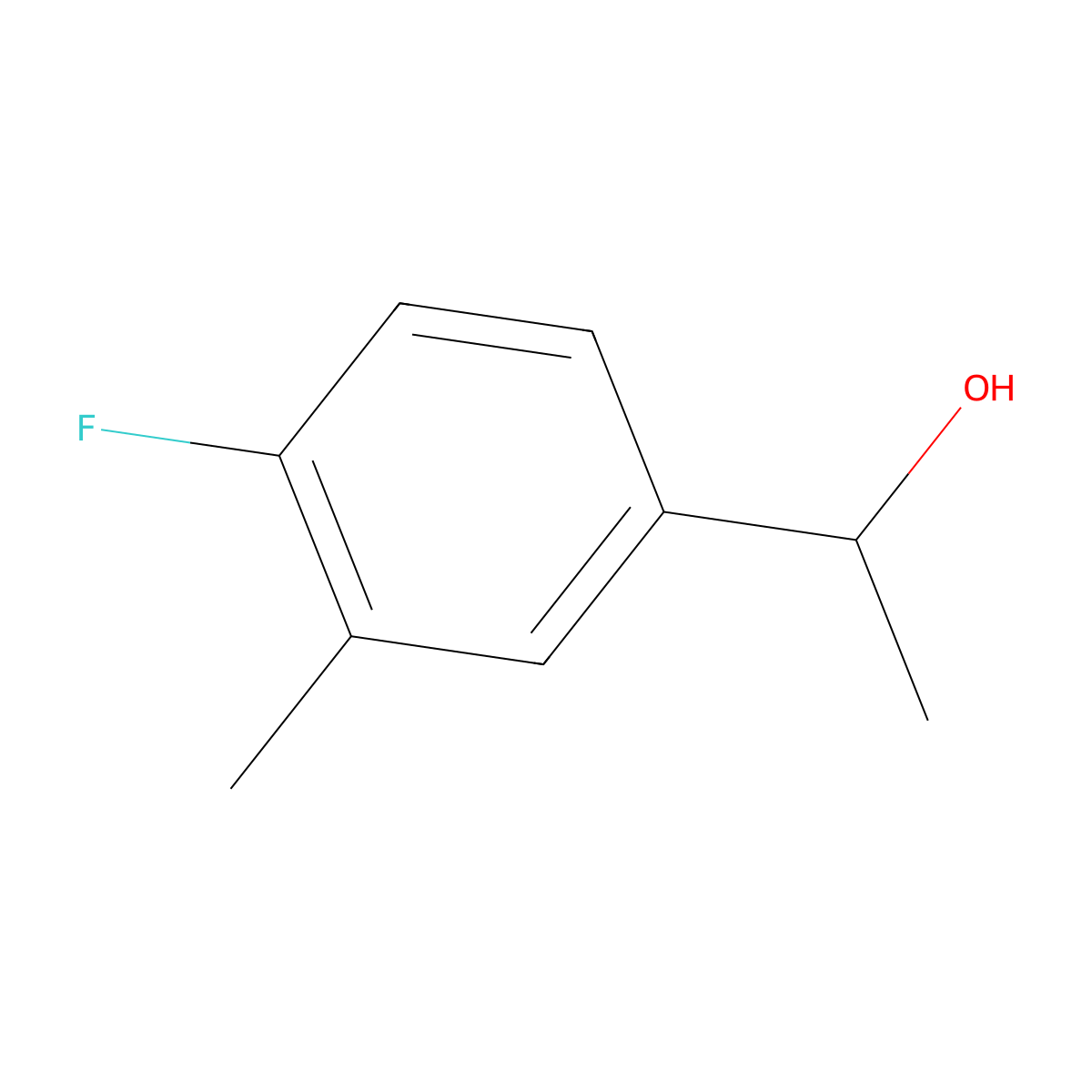 1-(4-Fluoro-3-methylphenyl)ethanol molecular structure, CAS 1178067-48-5