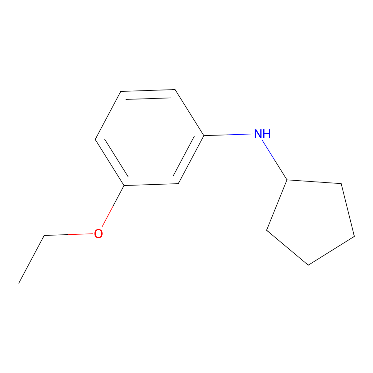 N-cyclopentyl-3-ethoxyaniline molecular structure, CAS 1178069-81-2
