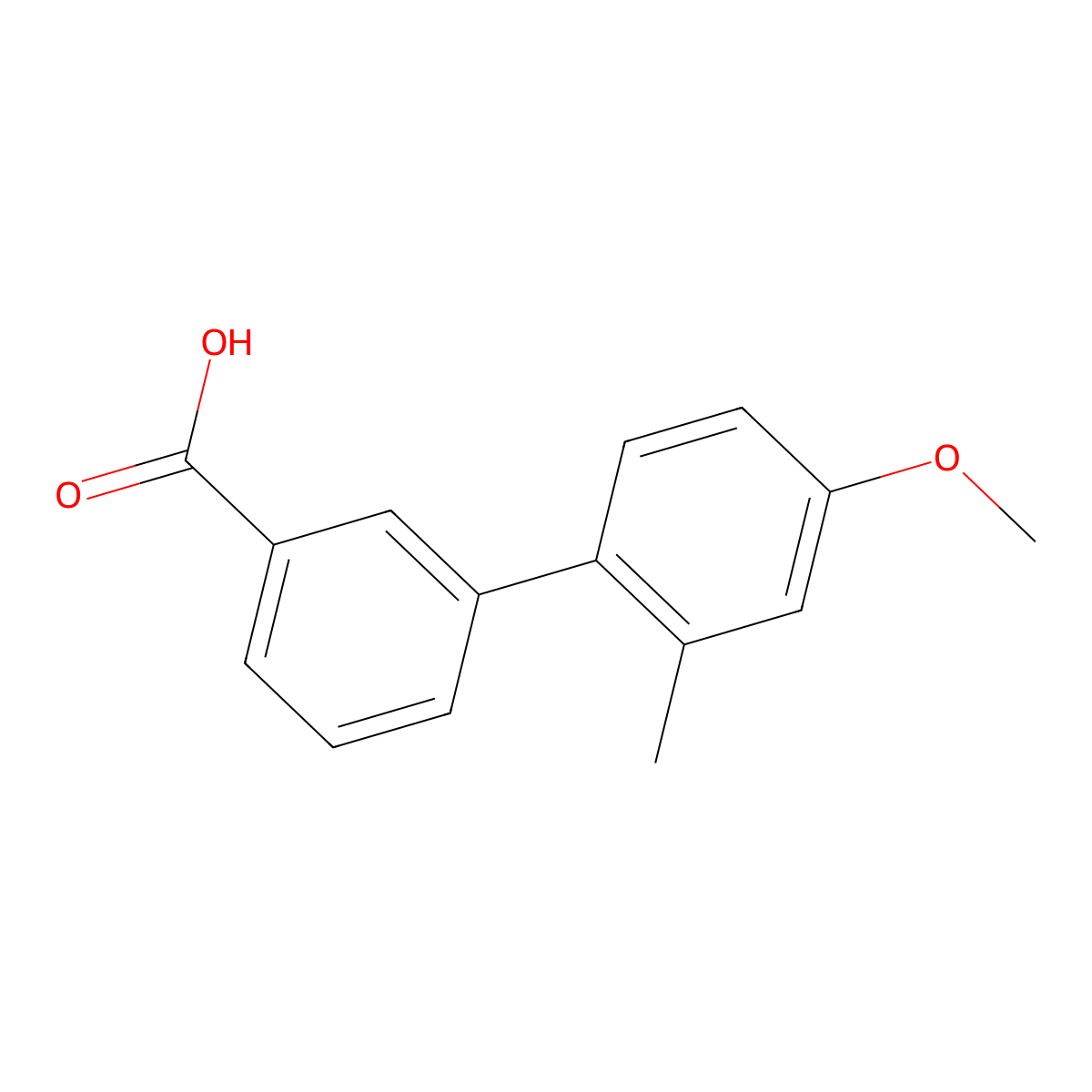 3-(4-Methoxy-2-methylphenyl)benzoic acid molecular structure, CAS 1178070-12-6