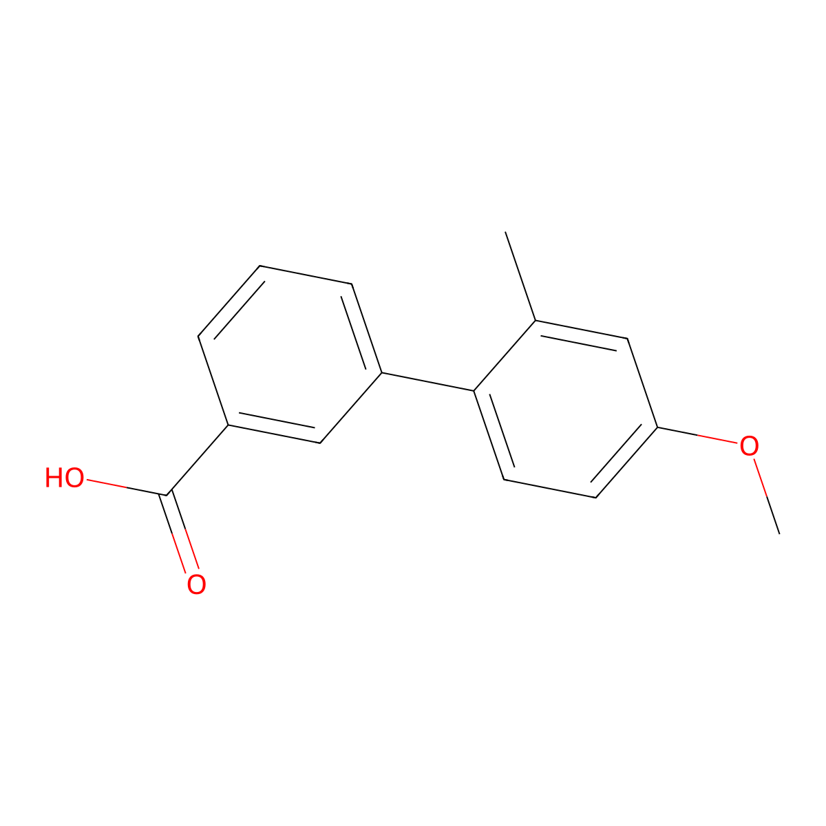 3-(4-Methoxy-2-methylphenyl)benzoic acid molecular structure, CAS 1178070-12-6