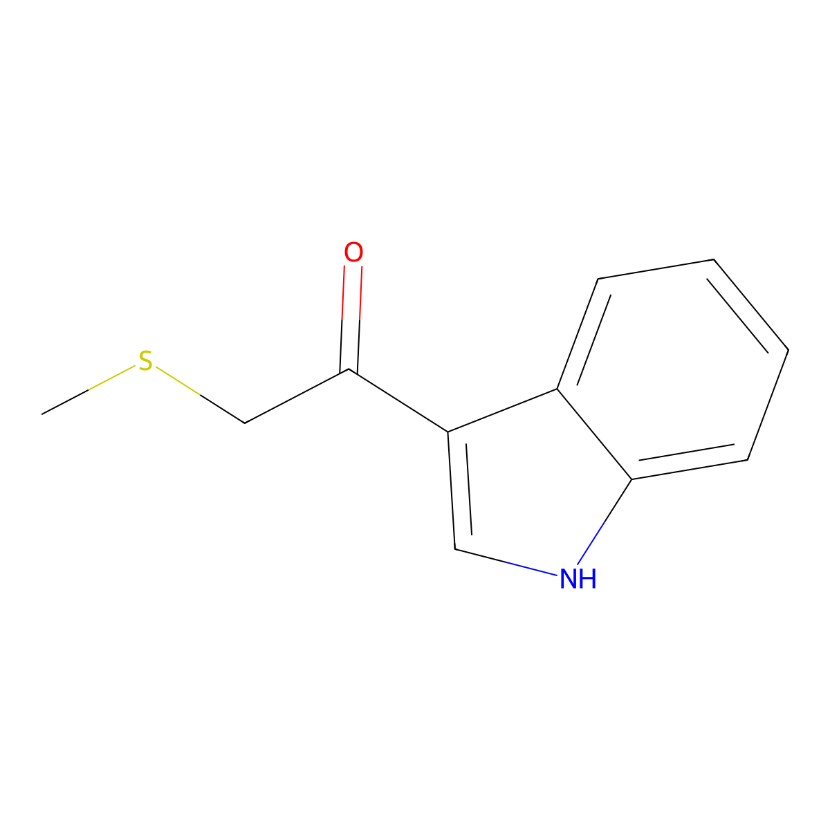 1-(1H-Indol-3-YL)-2-(methylsulfanyl)ethan-1-one molecular structure, CAS 1178074-54-8