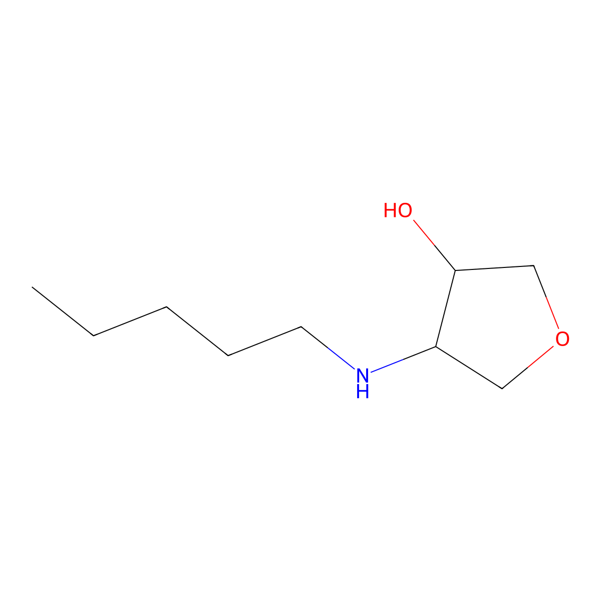 4-(Pentylamino)tetrahydrofuran-3-ol molecular structure, CAS 1178075-08-5