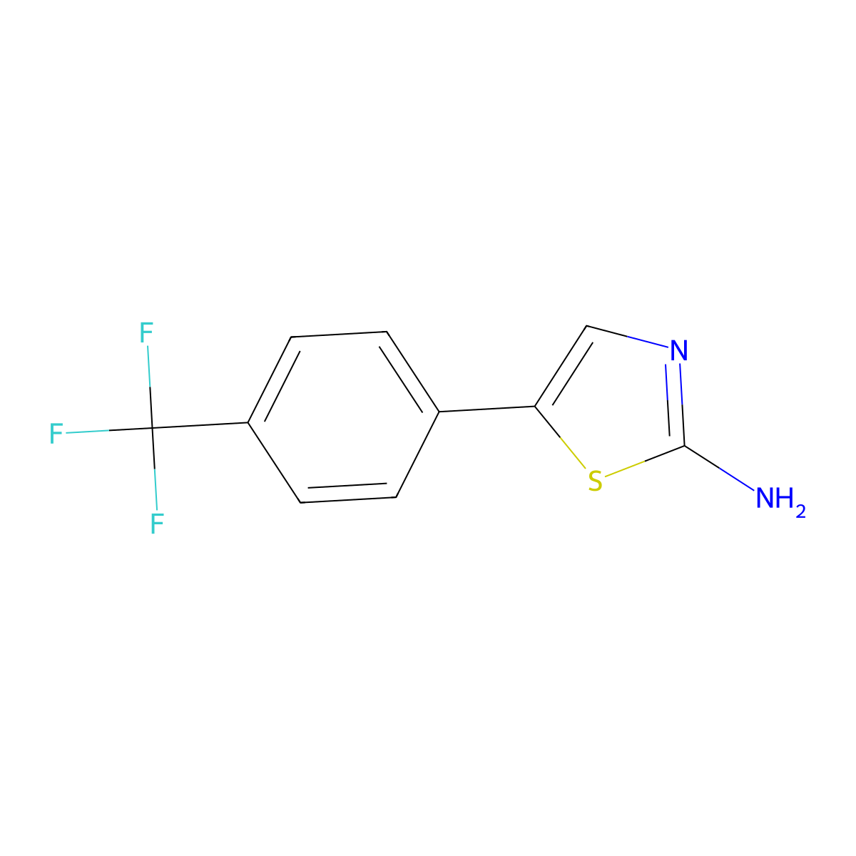 5-(4-(Trifluoromethyl)phenyl)thiazol-2-amine molecular structure, CAS 1178075-68-7