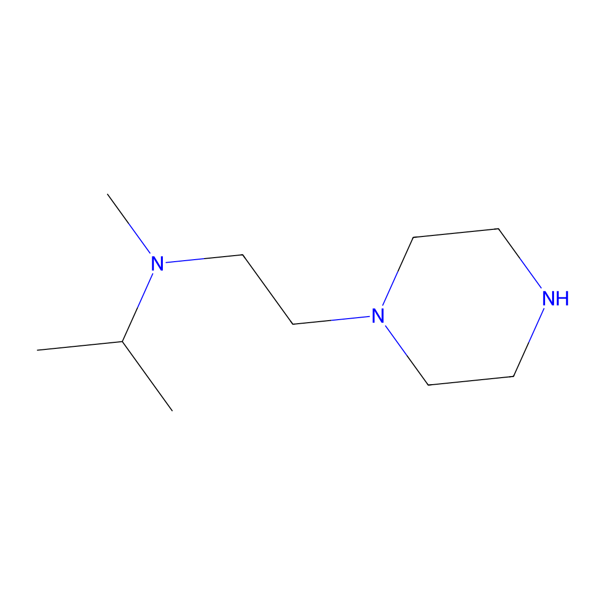 Methyl[2-(piperazin-1-yl)ethyl](propan-2-yl)amine molecular structure, CAS 1178076-35-1