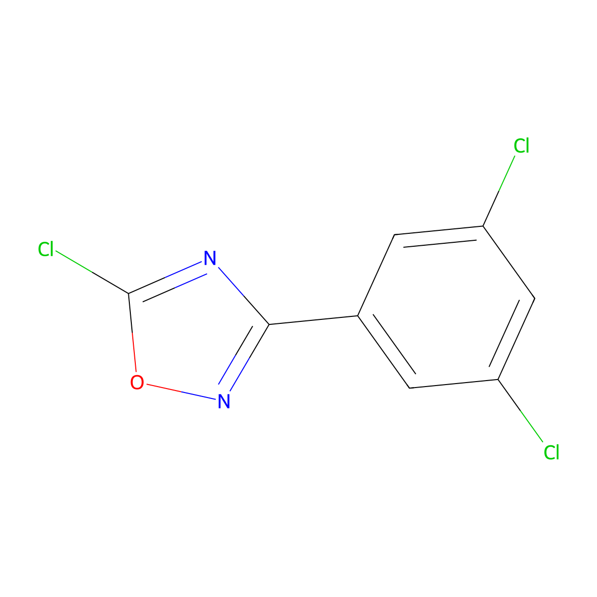 5-Chloro-3-(3,5-dichlorophenyl)-1,2,4-oxadiazole molecular structure, CAS 1178078-56-2