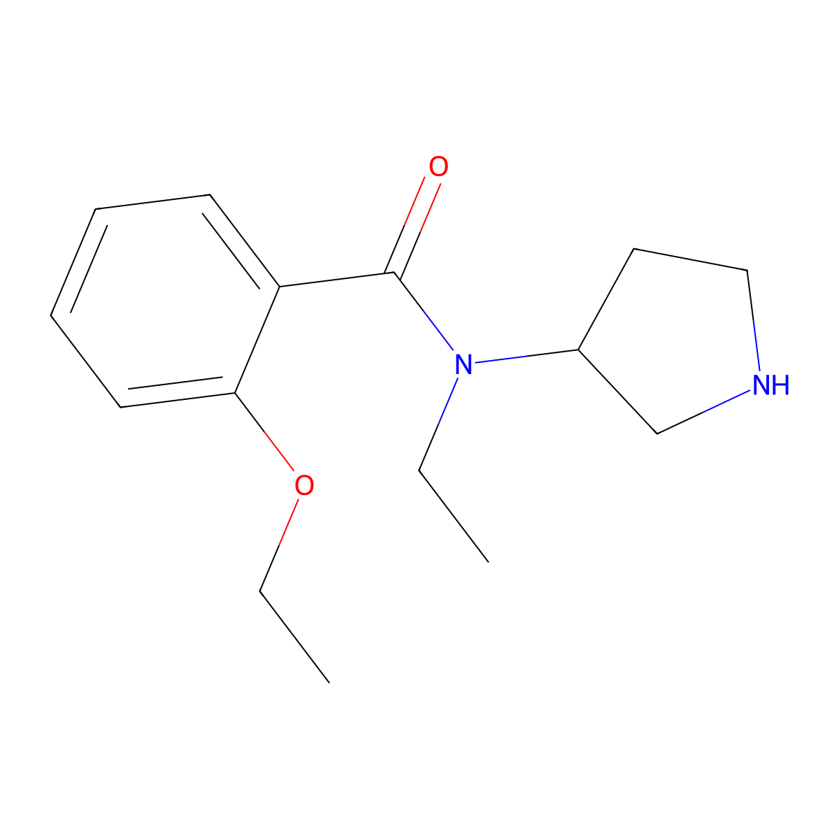 2-ethoxy-N-ethyl-N-(pyrrolidin-3-yl)benzamide molecular structure, CAS 1178080-40-4