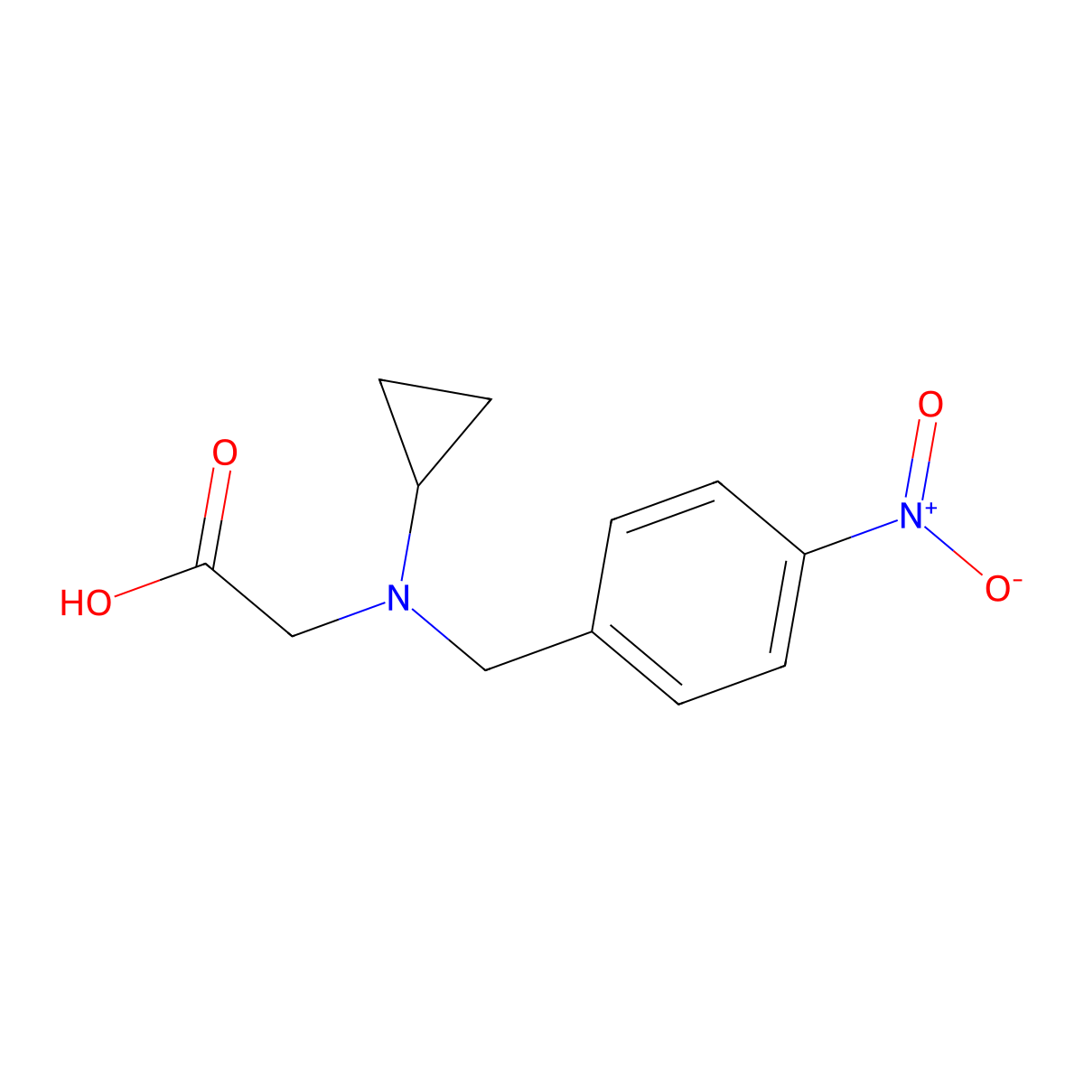 [Cyclopropyl-(4-nitro-benzyl)-amino]-acetic acid molecular structure, CAS 1178080-83-5