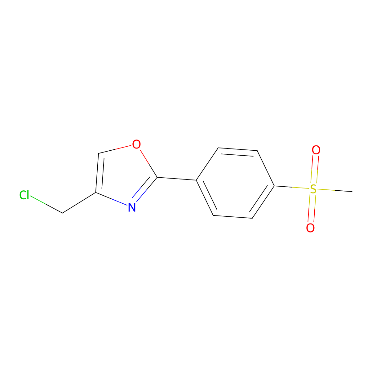4-(Chloromethyl)-2-(4-methanesulfonylphenyl)-1,3-oxazole molecular structure, CAS 1178081-96-3
