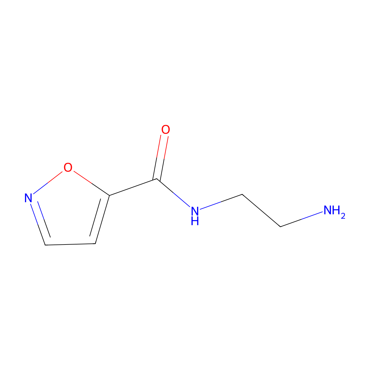 N-(2-aminoethyl)-1,2-oxazole-5-carboxamide molecular structure, CAS 1178090-07-7