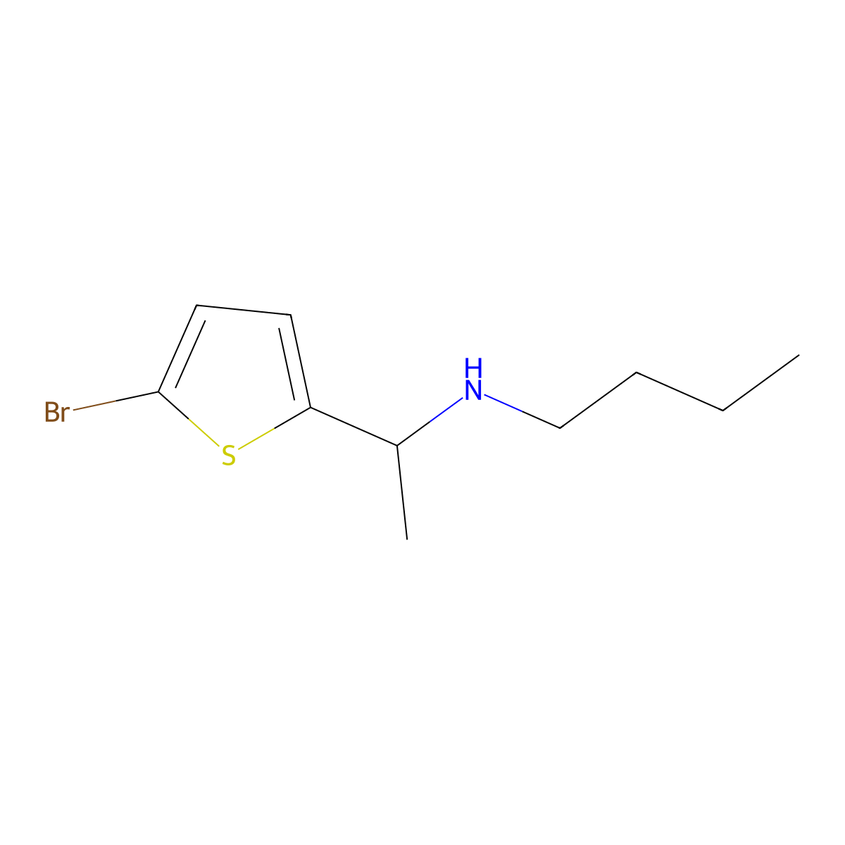 [1-(5-Bromothiophen-2-yl)ethyl](butyl)amine molecular structure, CAS 1178098-94-6