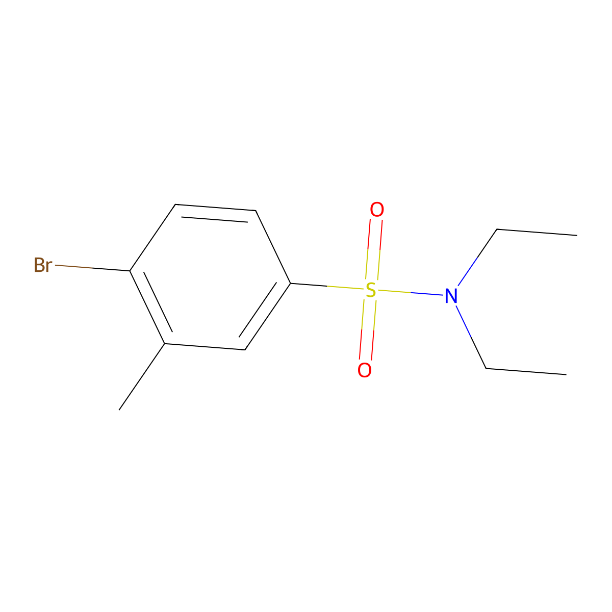 4-Bromo-N,N-diethyl-3-methylbenzenesulfonamide molecular structure, CAS 1178100-39-4