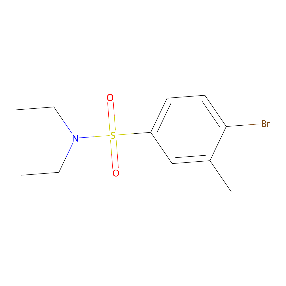 4-Bromo-N,N-diethyl-3-methylbenzenesulfonamide molecular structure, CAS 1178100-39-4