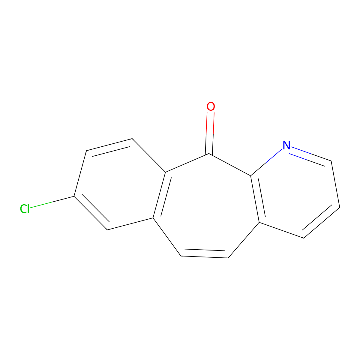 8-Chloro-11H-benzo[5,6]cyclohepta[1,2-b]pyridin-11-one molecular structure, CAS 117811-16-2