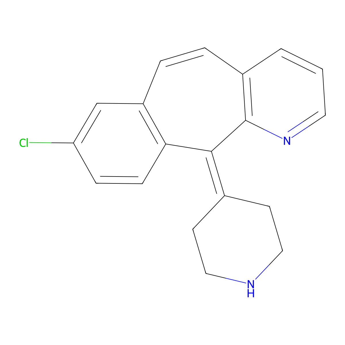 Dehydro Desloratadine molecular structure, CAS 117811-20-8