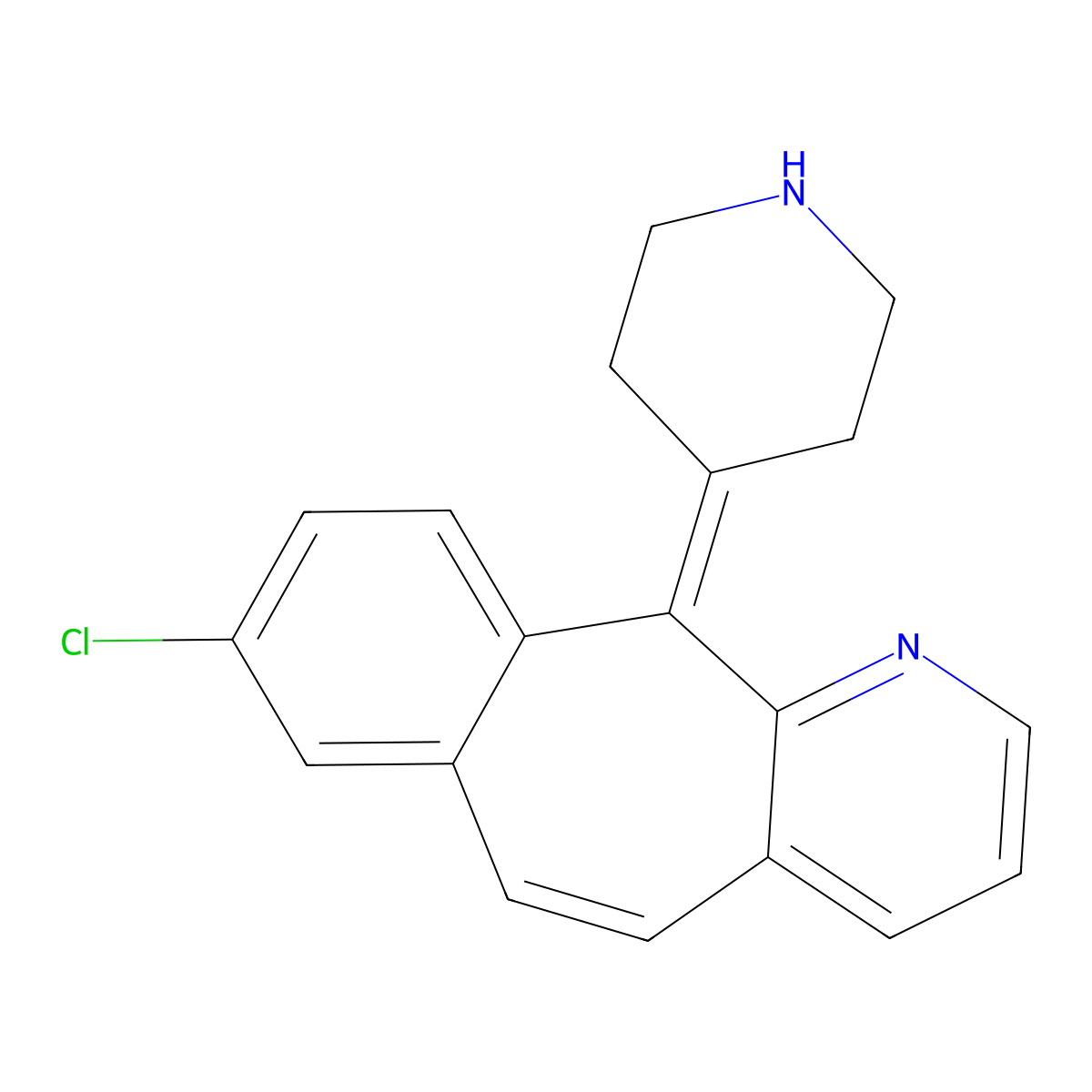 Dehydro Desloratadine molecular structure, CAS 117811-20-8