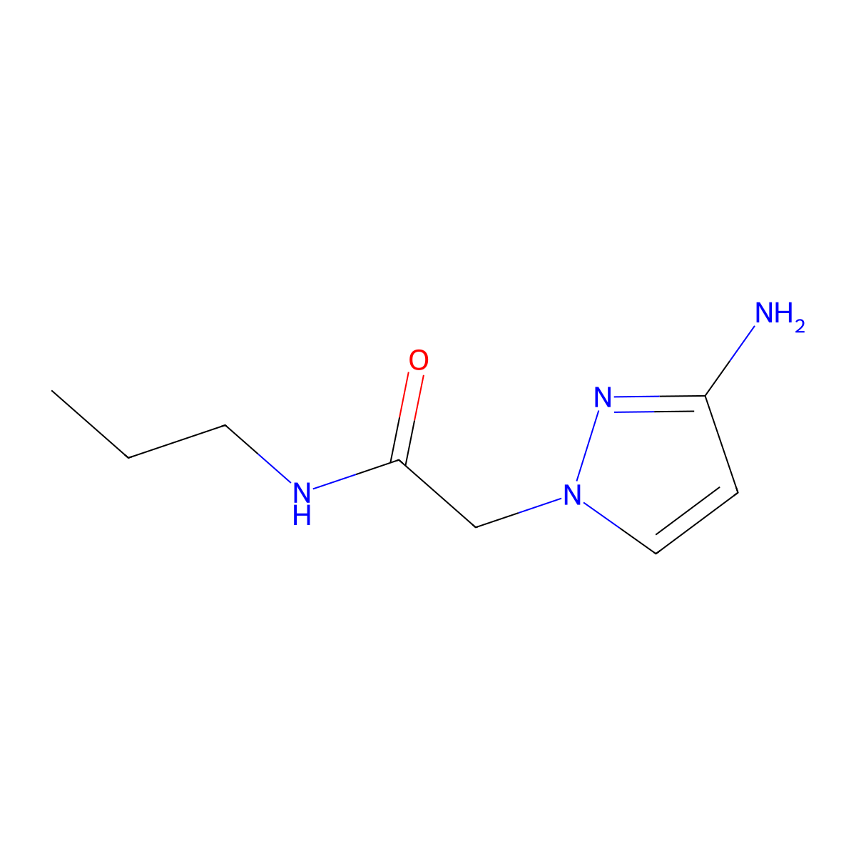 2-(3-Amino-1h-pyrazol-1-yl)-N-propylacetamide molecular structure, CAS 1178112-31-6