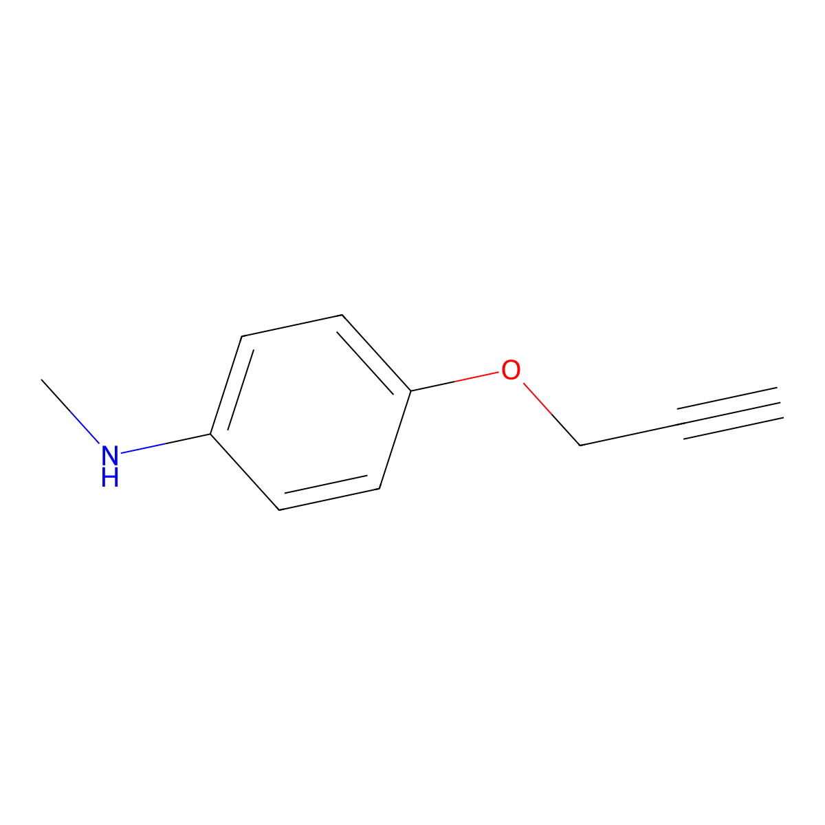 N-methyl-4-(prop-2-yn-1-yloxy)aniline molecular structure, CAS 1178112-51-0