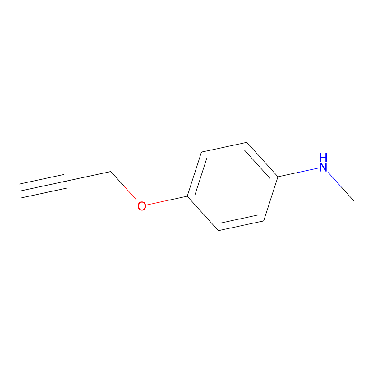 N-methyl-4-(prop-2-yn-1-yloxy)aniline molecular structure, CAS 1178112-51-0