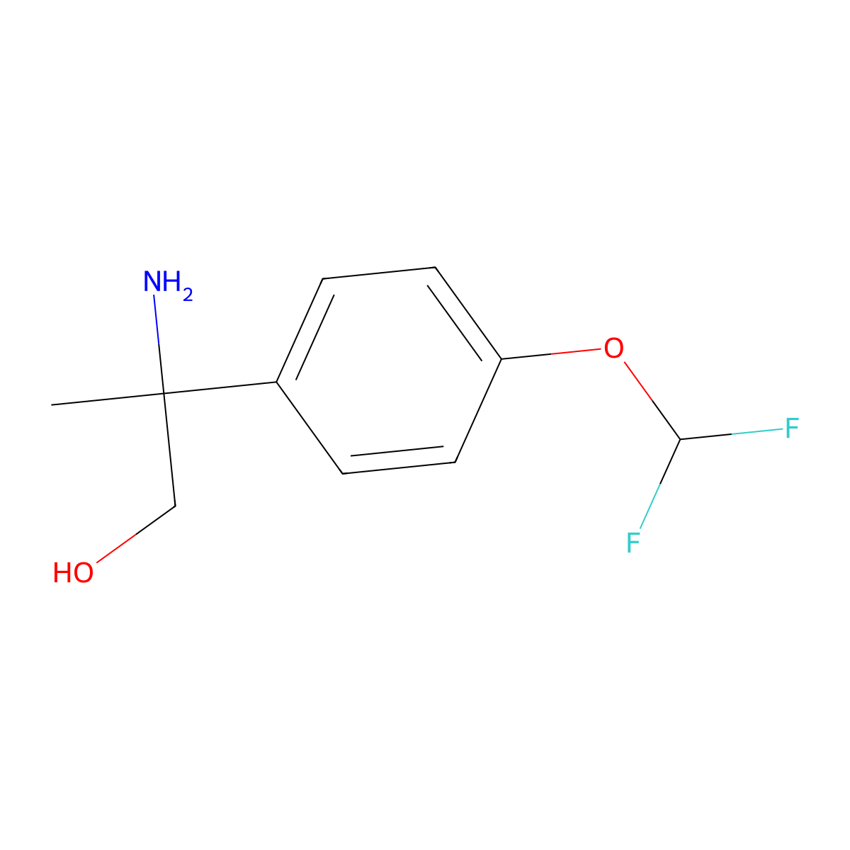 2-Amino-2-(4-(difluoromethoxy)phenyl)propan-1-ol molecular structure, CAS 1178118-83-6