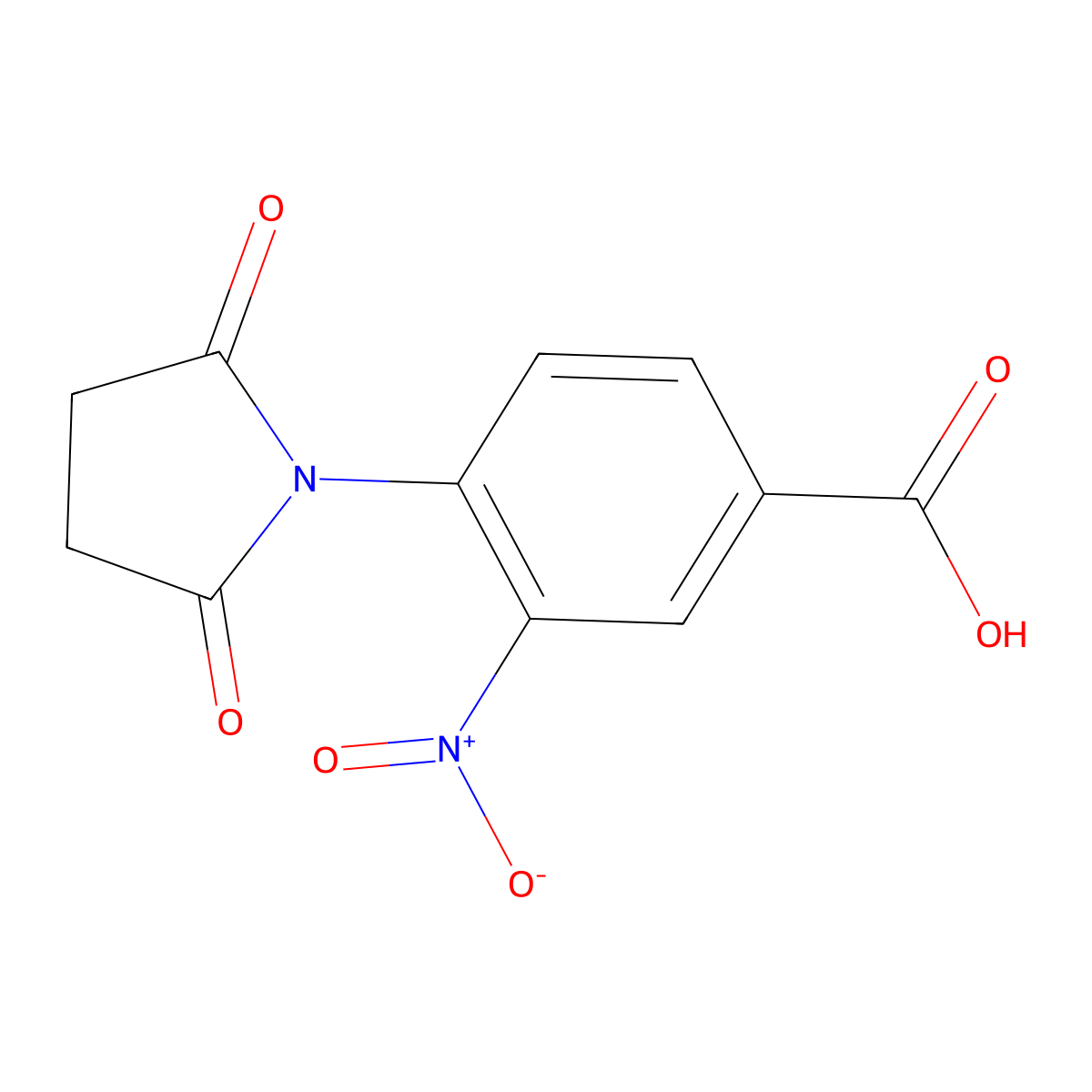 4-(2,5-Dioxopyrrolidin-1-yl)-3-nitrobenzoic acid molecular structure, CAS 1178118-95-0