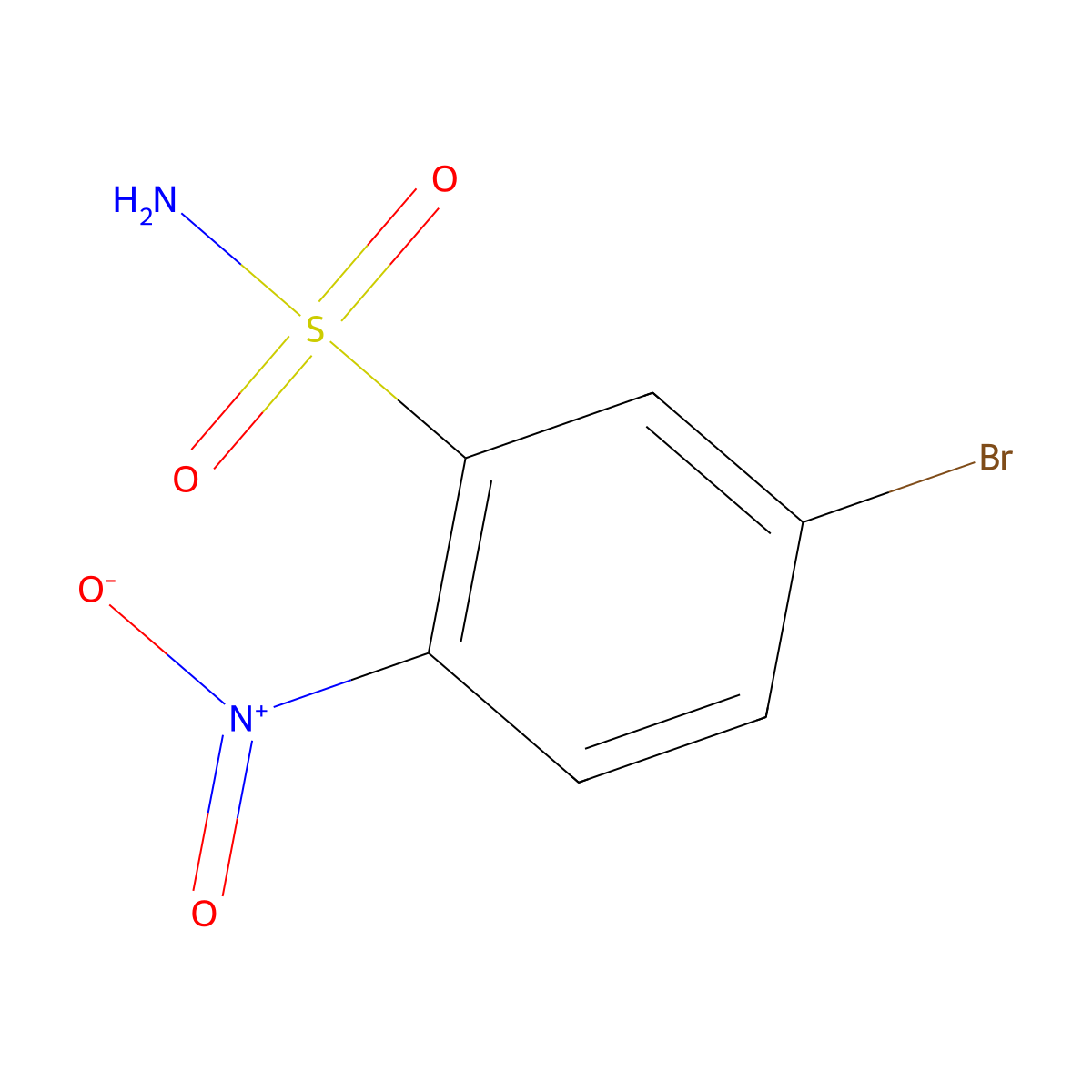 5-Bromo-2-nitrobenzenesulfonamide molecular structure, CAS 1178121-39-5