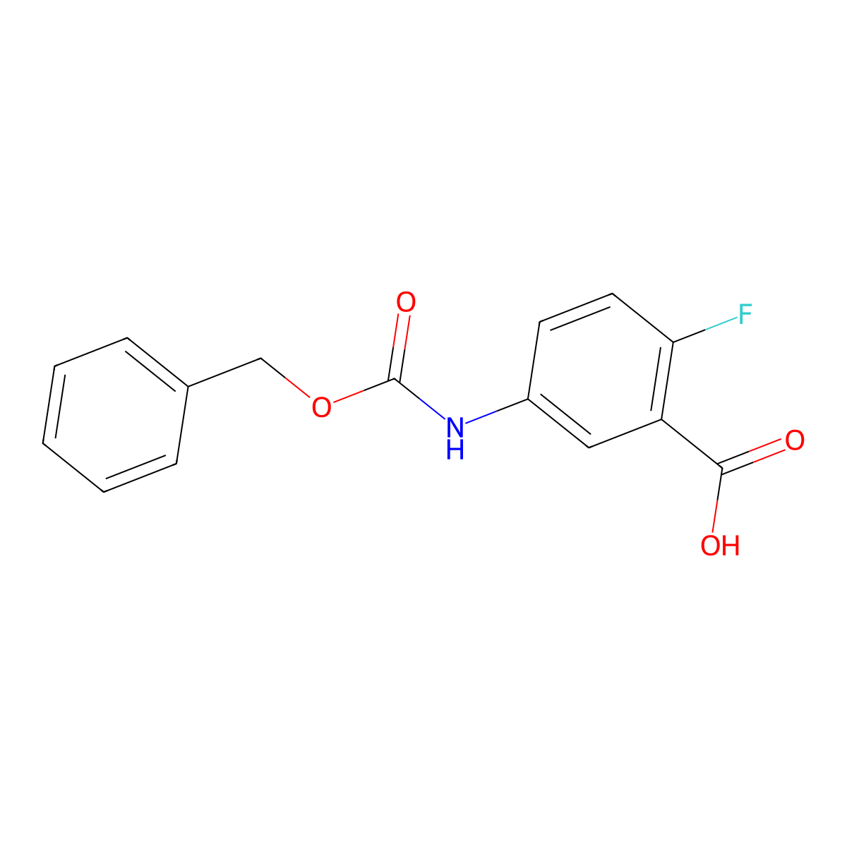 5-{[(Benzyloxy)carbonyl]amino}-2-fluorobenzoic acid molecular structure, CAS 1178125-12-6