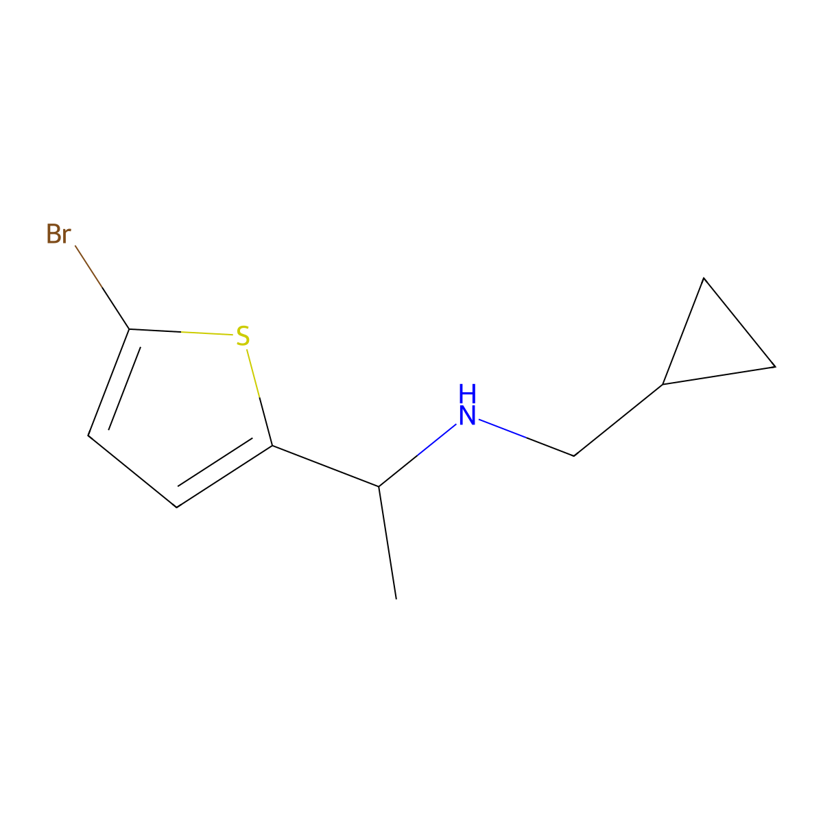 [1-(5-Bromothiophen-2-yl)ethyl](cyclopropylmethyl)amine molecular structure, CAS 1178131-55-9
