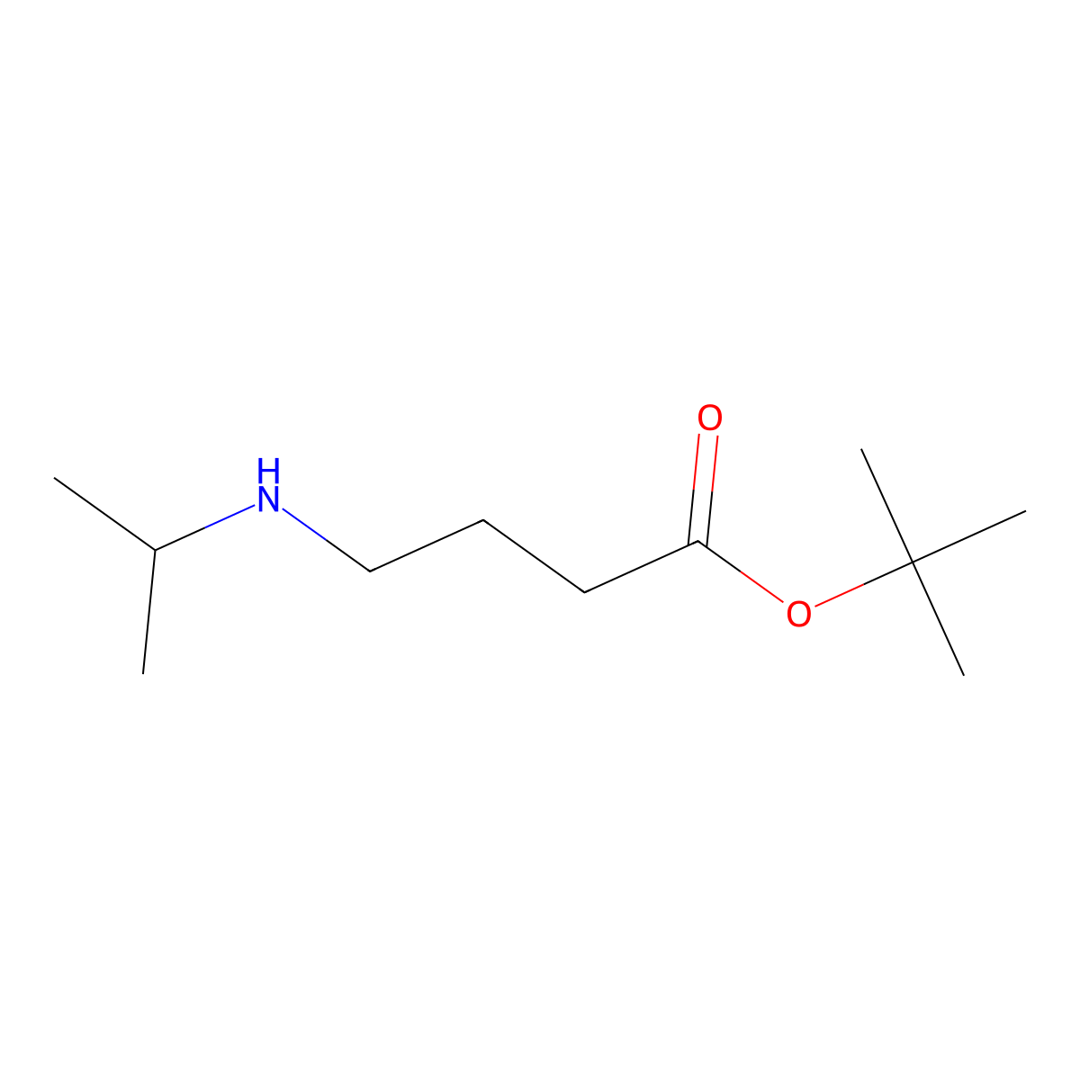 Tert-butyl 4-[(propan-2-yl)amino]butanoate molecular structure, CAS 1178133-37-3