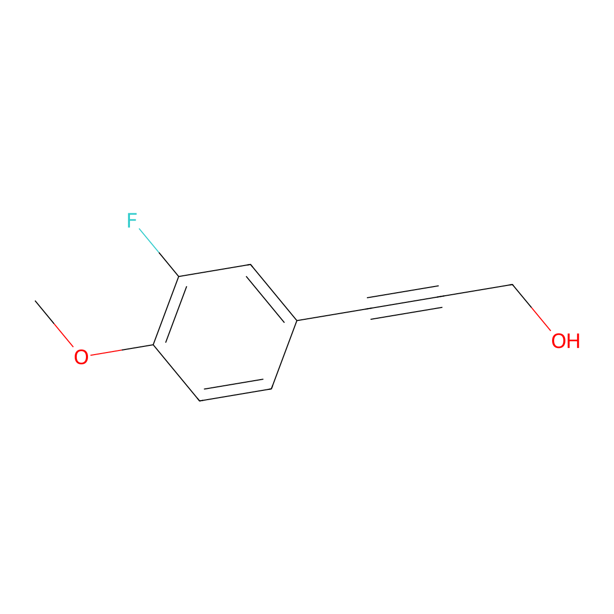 3-(3-Fluoro-4-methoxyphenyl)prop-2-yn-1-ol molecular structure, CAS 1178147-87-9