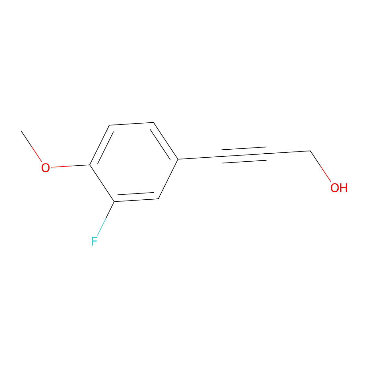 3-(3-Fluoro-4-methoxyphenyl)prop-2-yn-1-ol molecular structure, CAS 1178147-87-9