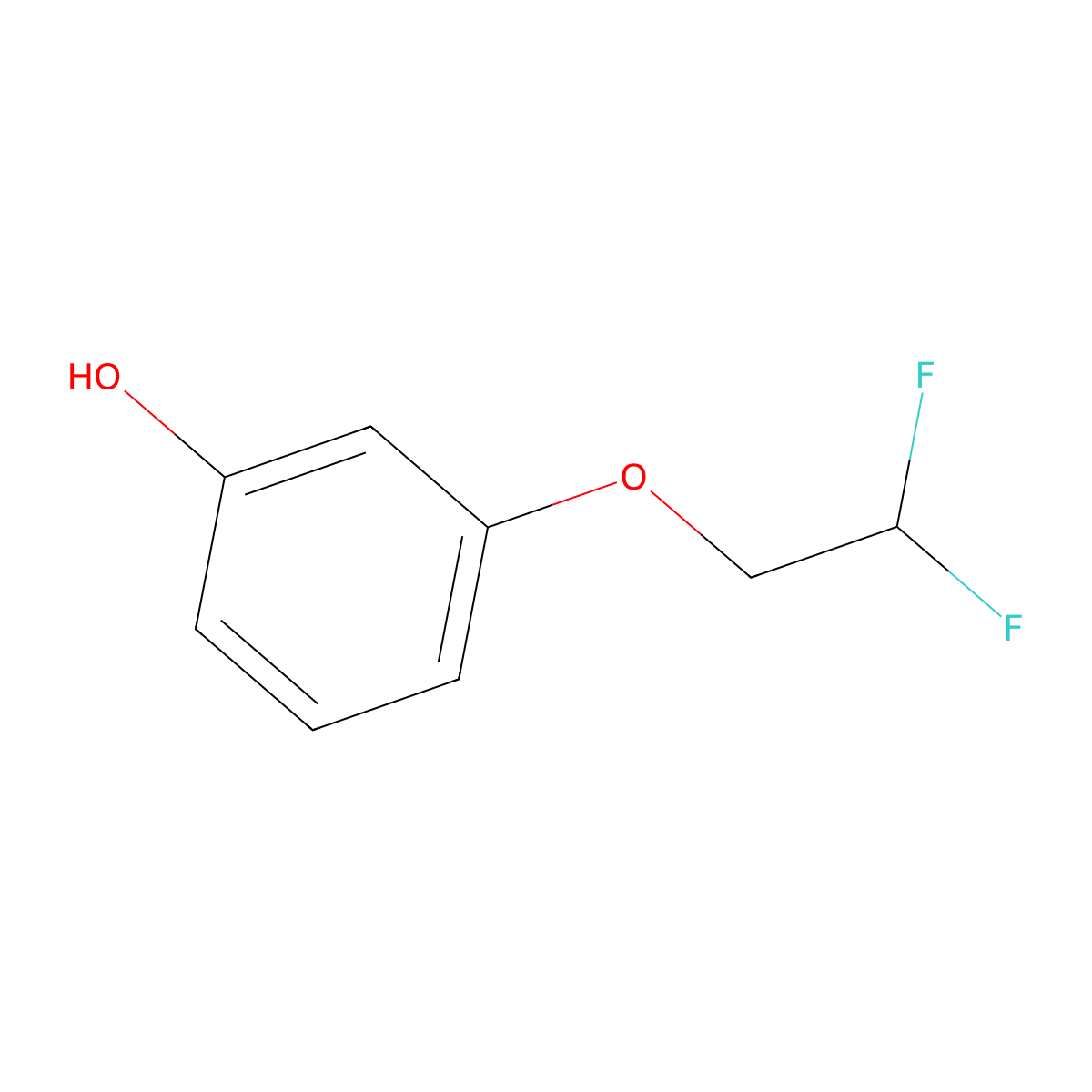 3-(2,2-Difluoroethoxy)phenol molecular structure, CAS 1178153-12-2