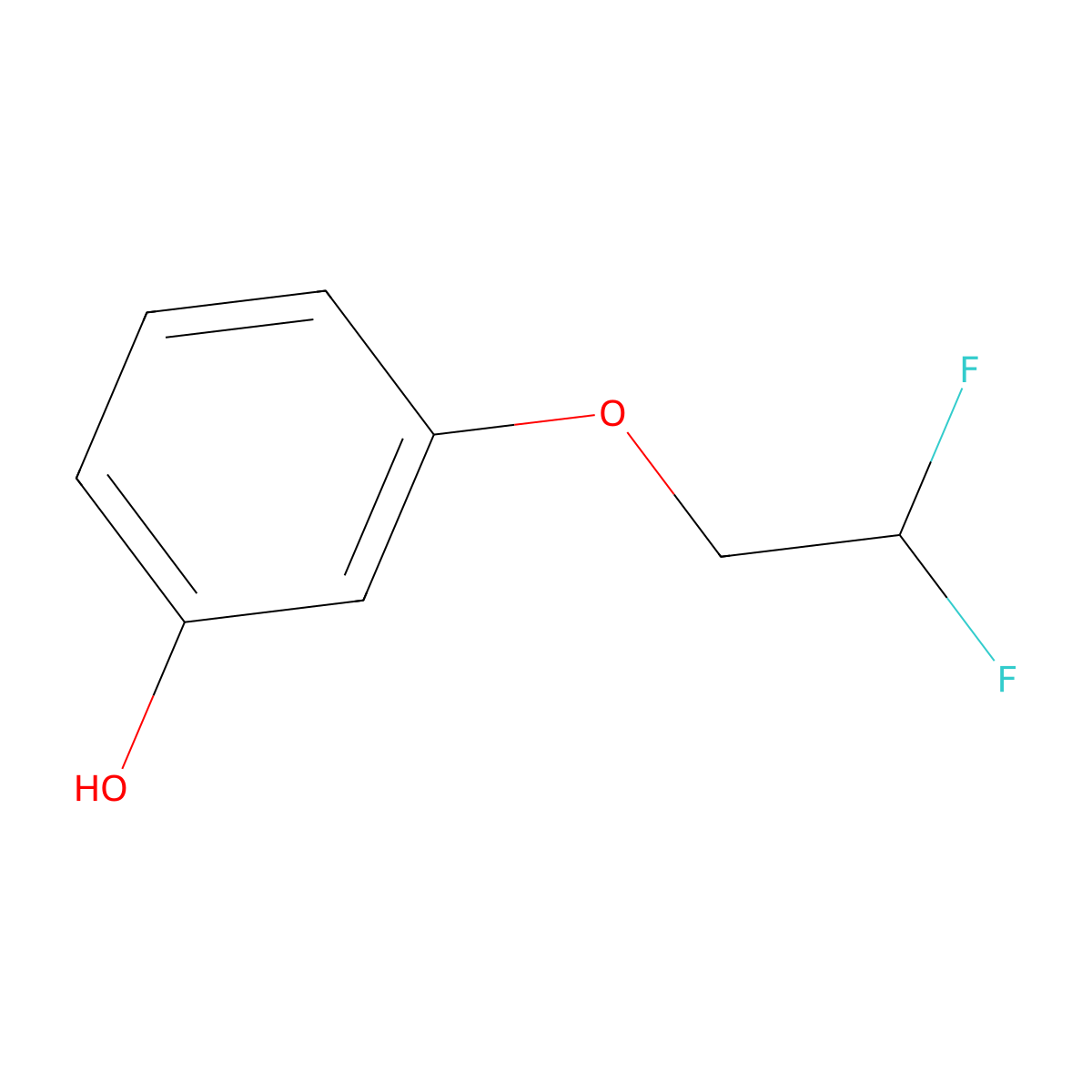 3-(2,2-Difluoroethoxy)phenol molecular structure, CAS 1178153-12-2