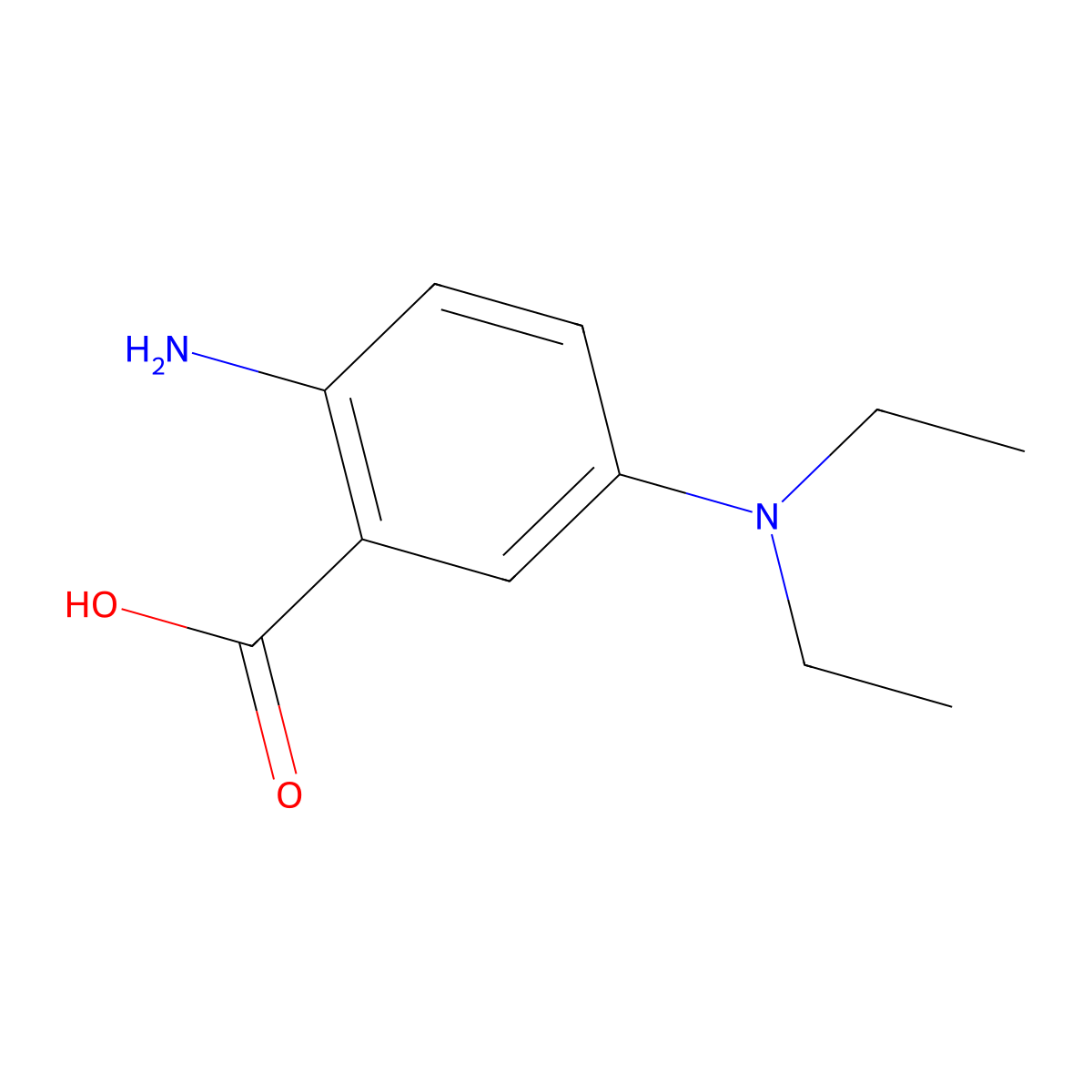 2-Amino-5-(diethylamino)benzoic acid molecular structure, CAS 1178154-64-7