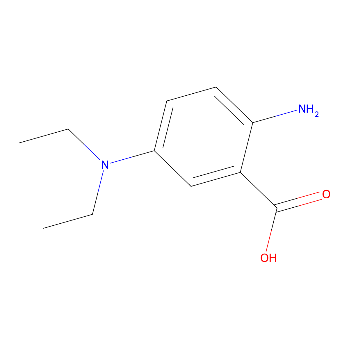 2-Amino-5-(diethylamino)benzoic acid molecular structure, CAS 1178154-64-7
