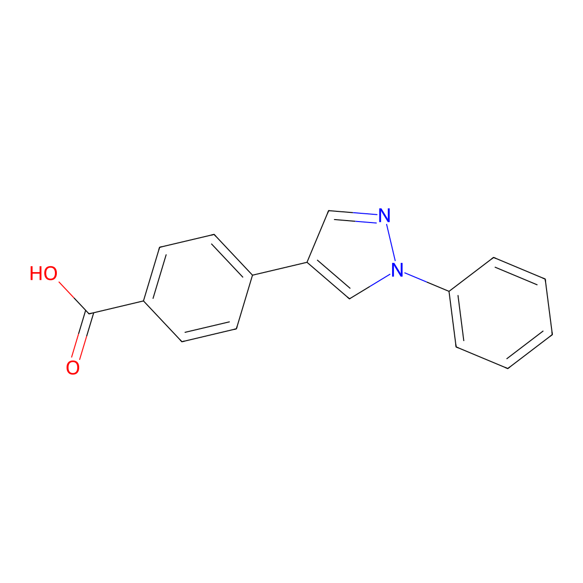 4-(1-Phenyl-1H-pyrazol-4-yl)benzoic acid molecular structure, CAS 1178158-92-3