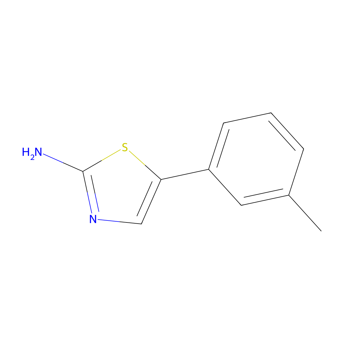 5-(3-Methylphenyl)-1,3-thiazol-2-amine molecular structure, CAS 1178168-92-7