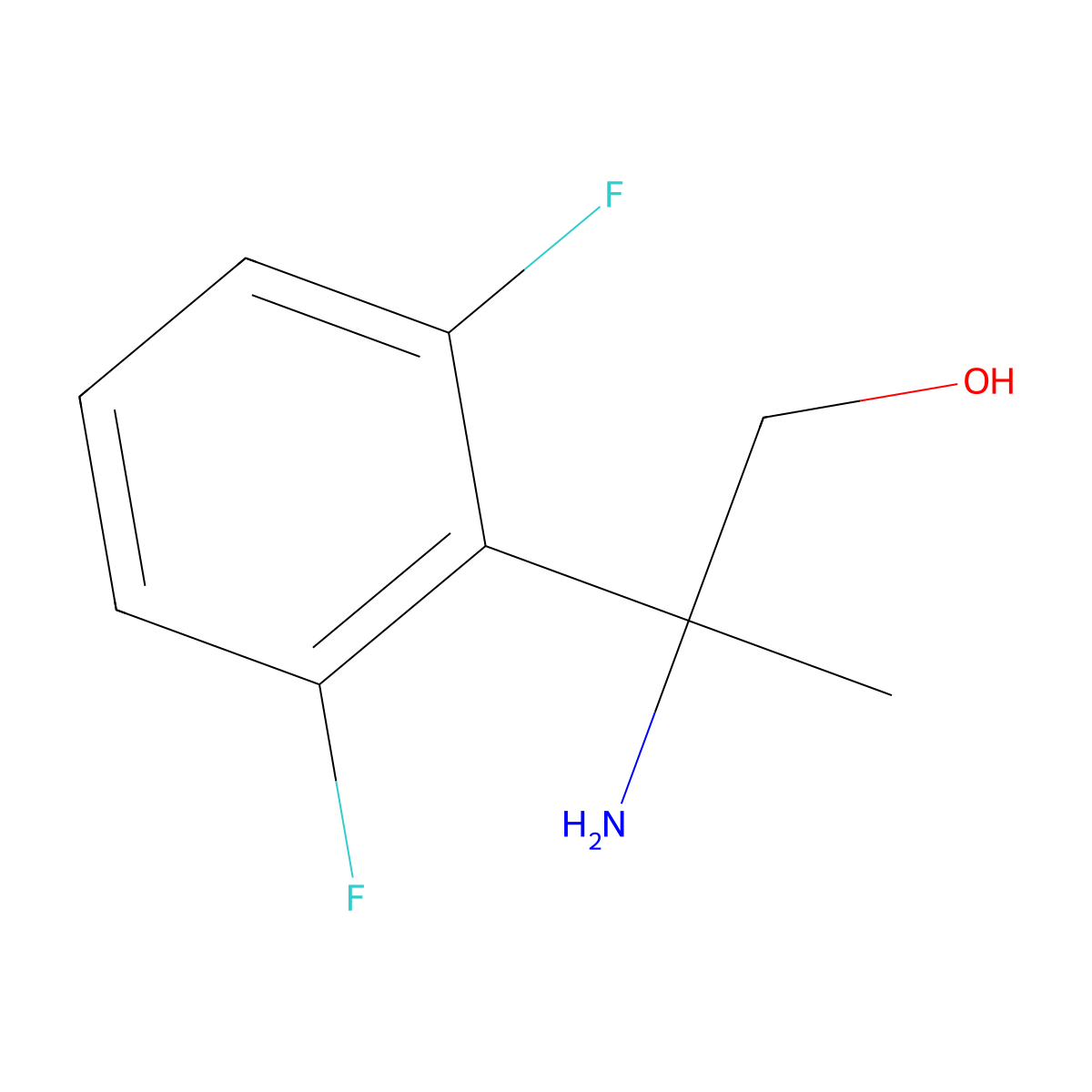 2-Amino-2-(2,6-difluorophenyl)propan-1-ol molecular structure, CAS 1178174-38-3