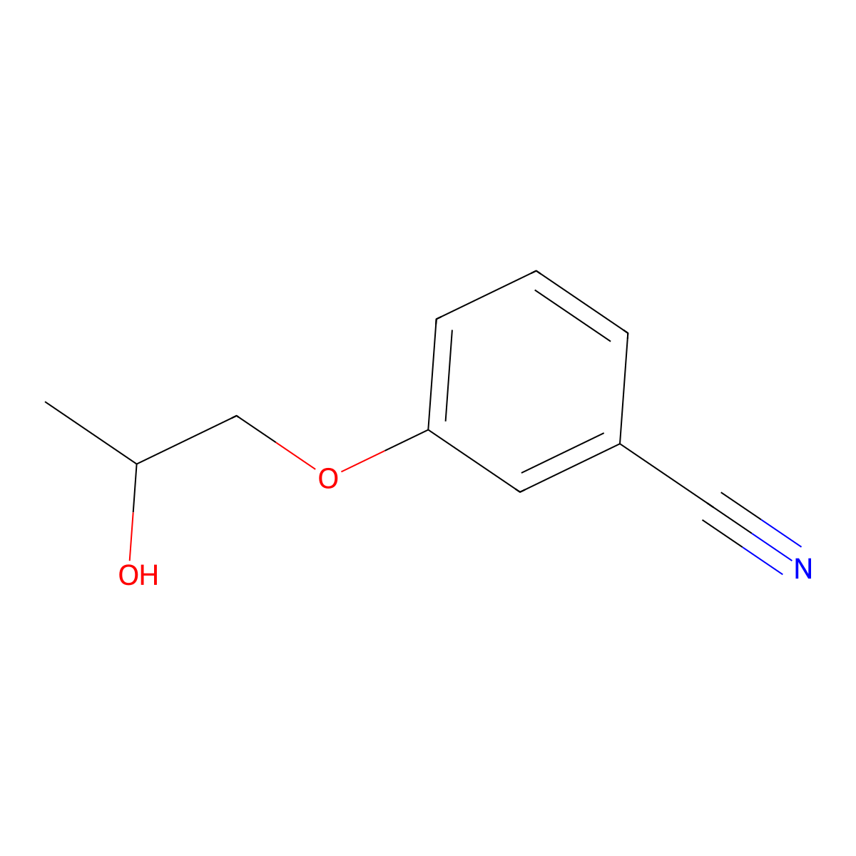 3-(2-Hydroxypropoxy)benzonitrile molecular structure, CAS 1178176-69-6