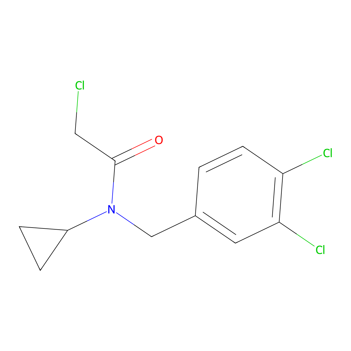 2-Chloro-N-cyclopropyl-N-(3,4-dichloro-benzyl)-acetamide molecular structure, CAS 1178179-04-8